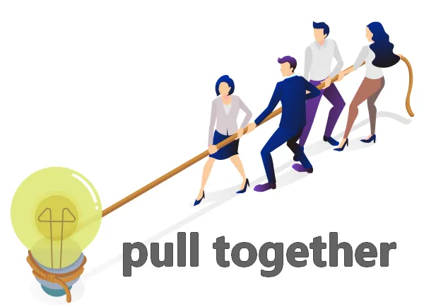 pull togetherのイメージ